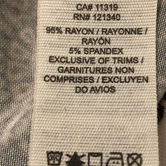 Garage Crop Top Women Sz L Multicolor Cap Sleeve Stretch V Neck Tee Shirt Casual - Picture 5 of 10